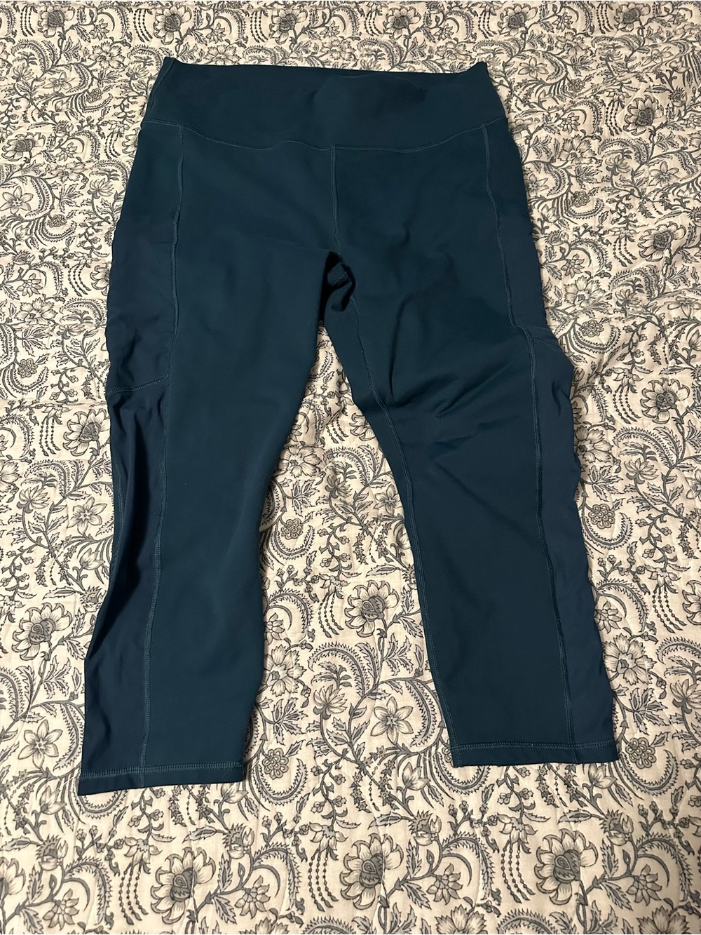 Fabletics Teal Capri Leggings for Kids